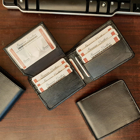 Pure Sheep Leather Wallets for Men with 12 Pockets