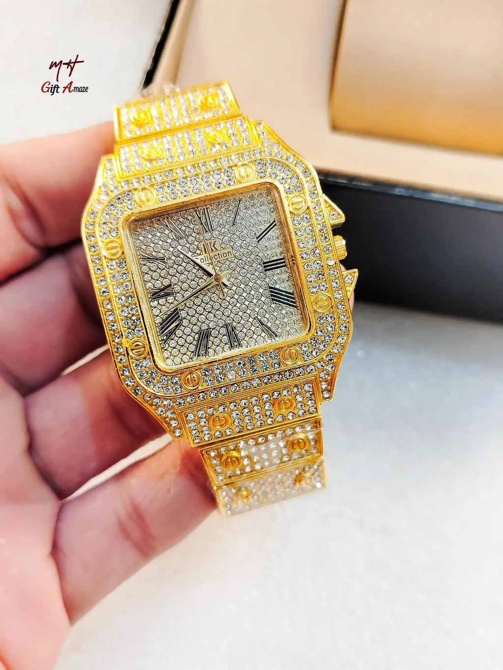 Luxury Iced Square Watch