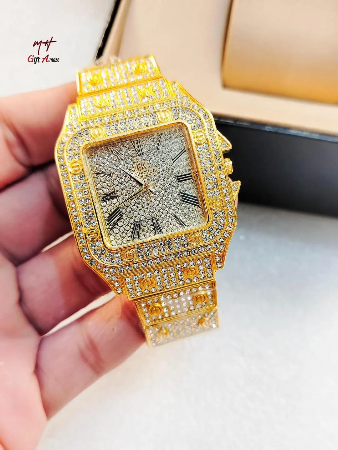 Luxury Iced Square Watch