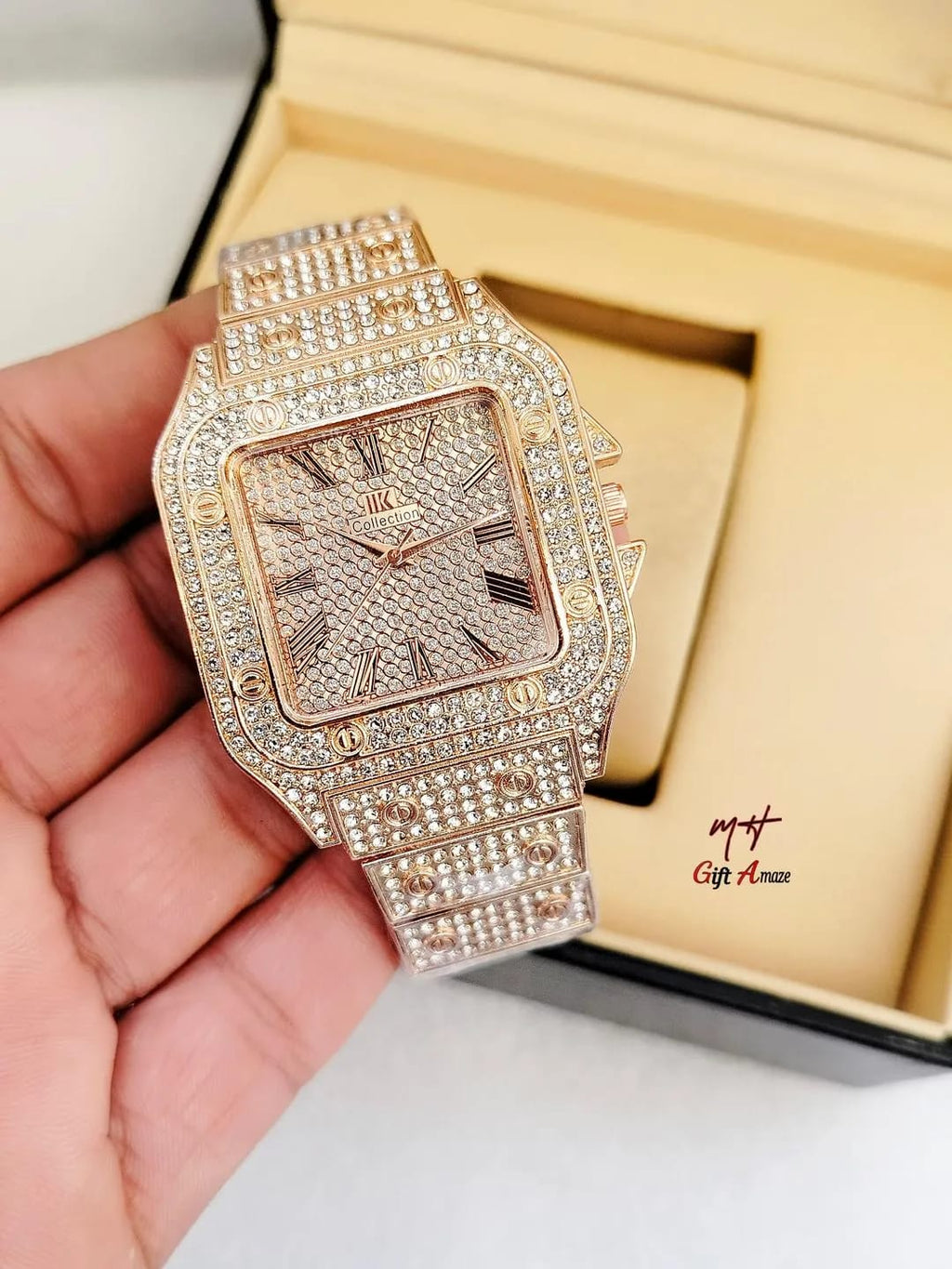Luxury Iced Square Watch