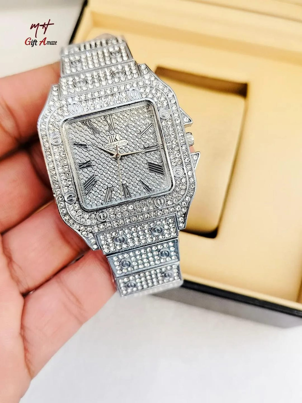 Luxury Iced Square Watch